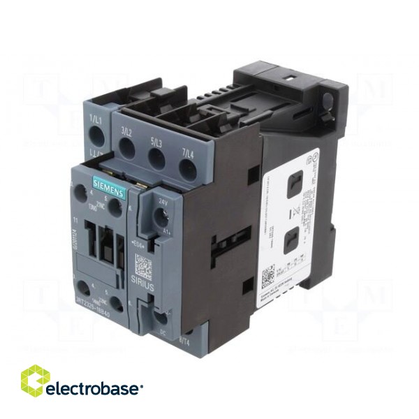 Contactor: 4-pole | NO x4 | Auxiliary contacts: NO + NC | 24VDC | 690V image 1