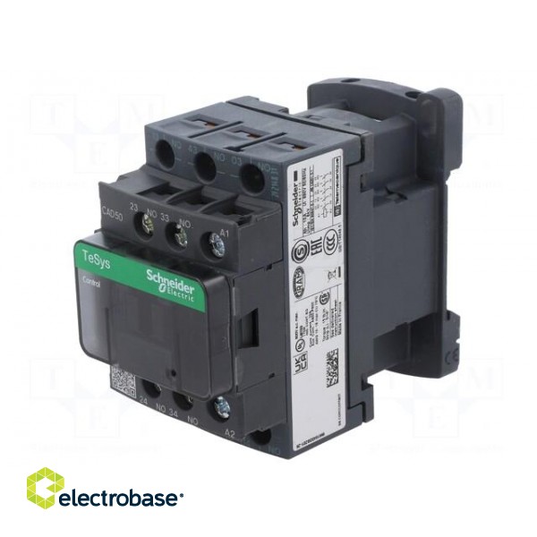 Contactor: 5-pole | NO x5 | 24VDC | 10A | DIN,on panel | CAD | -40÷70°C