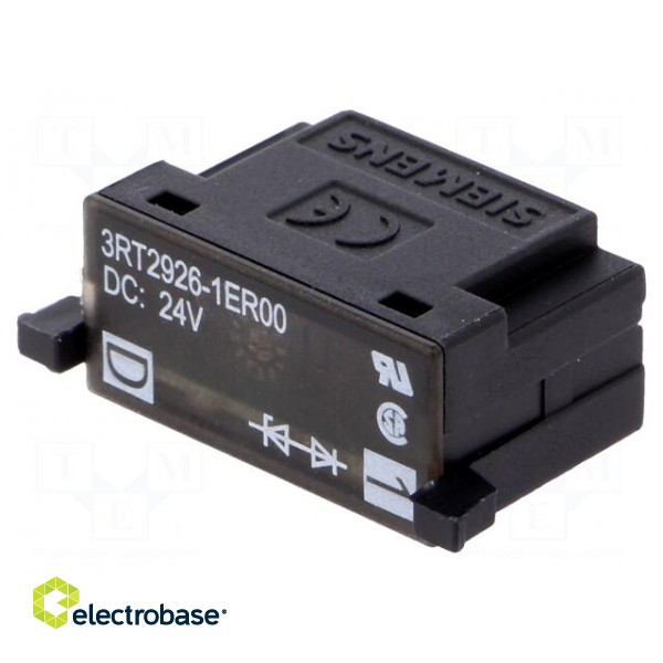Surge arrestor | diode assemblie | Series: 3RT20 | Size: S0 | 24VDC image 1