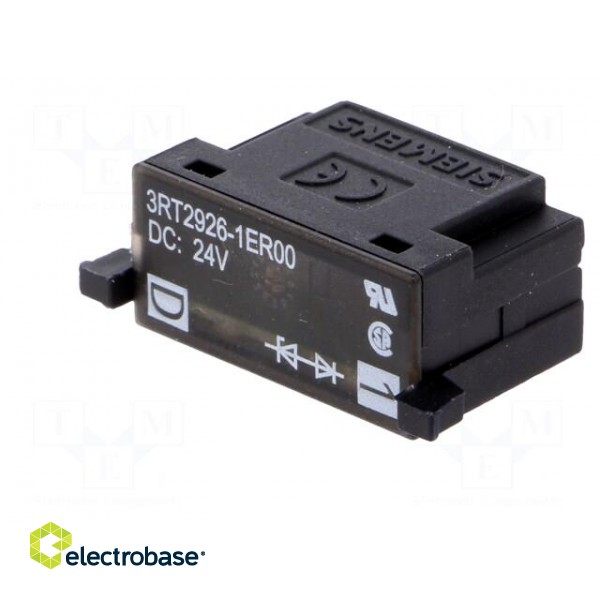 Surge arrestor | diode assemblie | Series: 3RT20 | Size: S0 | 24VDC image 2