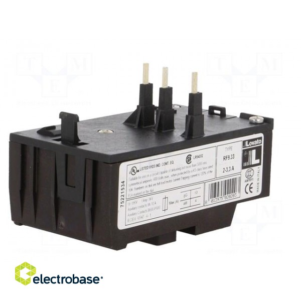 Thermal relay | Series: 11RF9 | Leads: screw terminals | 2÷3.3A image 6