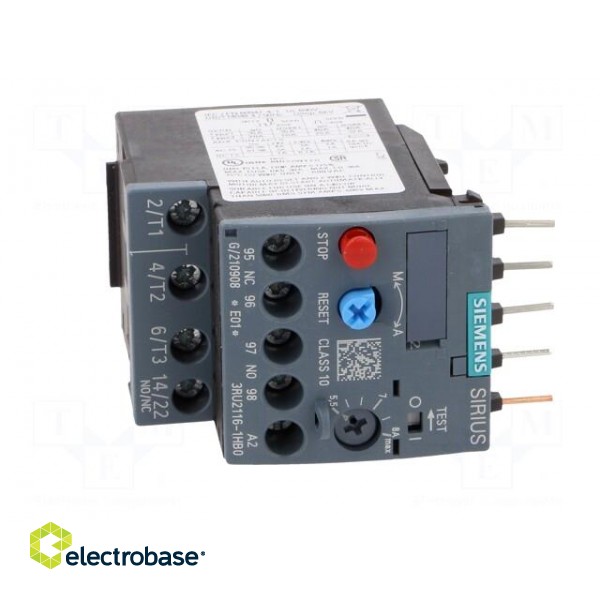 Thermal relay | Series: 3RT20 | Size: S00 | Auxiliary contacts: NC,NO image 9