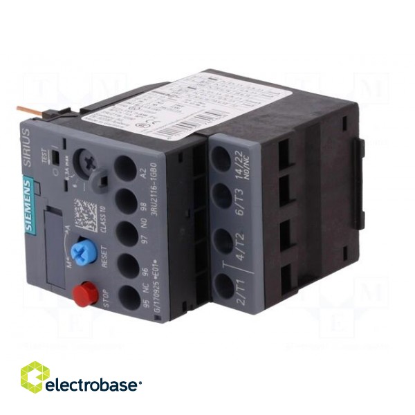 Thermal relay | Series: 3RT20 | Size: S00 | Auxiliary contacts: NC,NO фото 2
