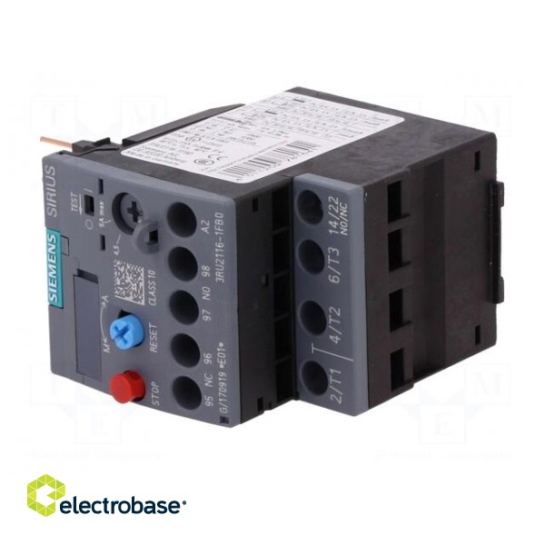 Thermal relay | Series: 3RT20 | Size: S00 | Auxiliary contacts: NC,NO фото 2