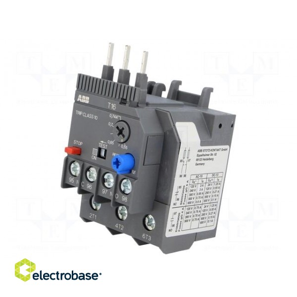 Thermal relay | Series: AF | Leads: screw terminals | 0.55÷0.74A фото 1