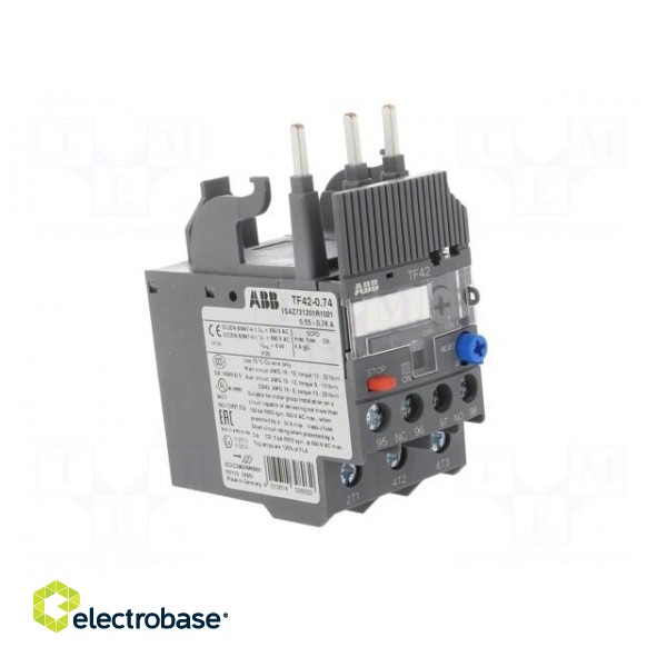 Thermal relay | Series: AF | Leads: screw terminals | 0.55÷0.74A фото 8