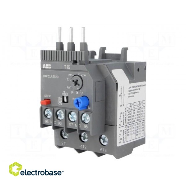 Thermal relay | Series: AF | Leads: screw terminals | 1.7÷2.3A фото 1