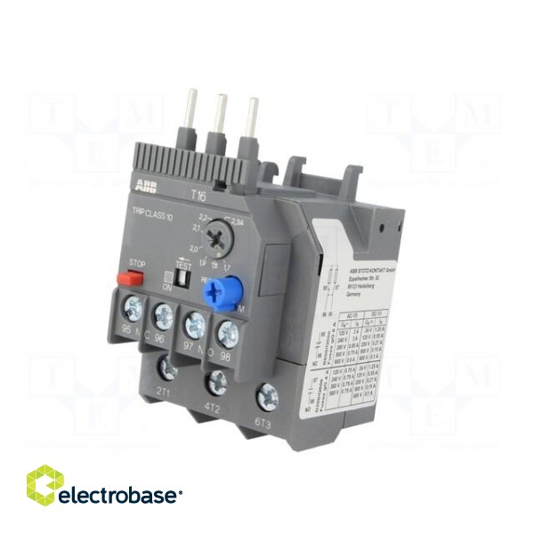 Thermal relay | Series: AF | Leads: screw terminals | 1.7÷2.3A фото 3