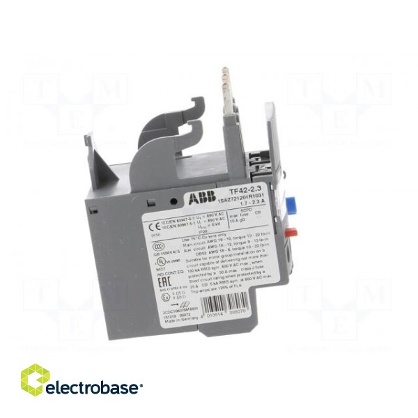Thermal relay | Series: AF | Leads: screw terminals | 1.7÷2.3A фото 7