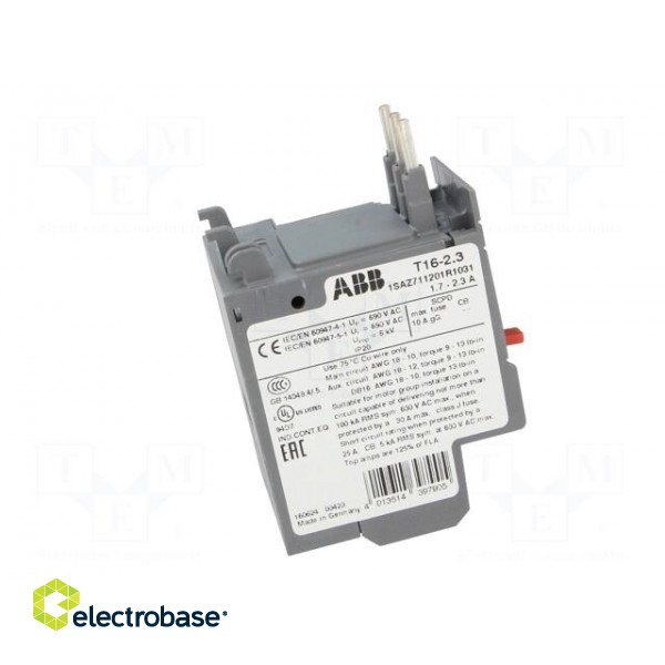 Thermal relay | Series: AF | Leads: screw terminals | 1.7÷2.3A фото 8