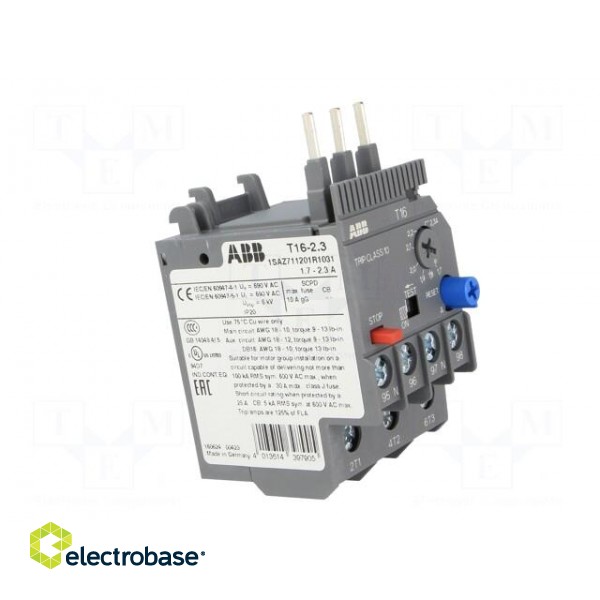 Thermal relay | Series: AF | Leads: screw terminals | 1.7÷2.3A фото 9