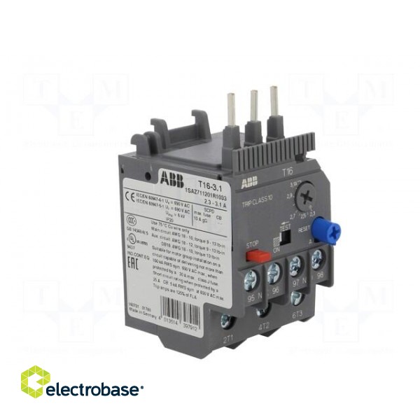 Thermal relay | Series: AF | Leads: screw terminals | 2.3÷3.1A фото 9