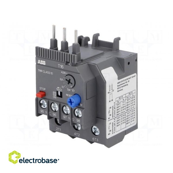 Thermal relay | Series: AF | Leads: screw terminals | 3.1÷4.2A фото 1