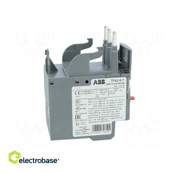 Thermal relay | Series: AF | Leads: screw terminals | 4.2÷5.7A image 7