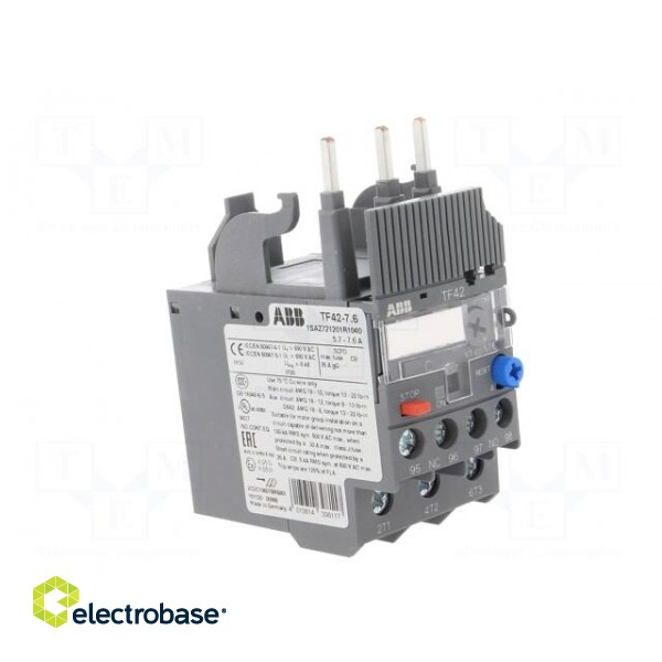 Thermal relay | Series: AF | Leads: screw terminals | 5.7÷7.6A фото 8