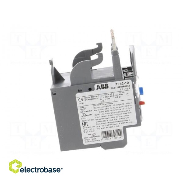 Thermal relay | Series: AF | Leads: screw terminals | 7.6÷10A image 7