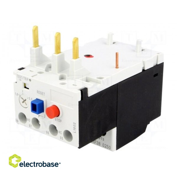 Thermal relay | Series: RF38 | Leads: screw terminals | 1.6÷2.5A фото 1