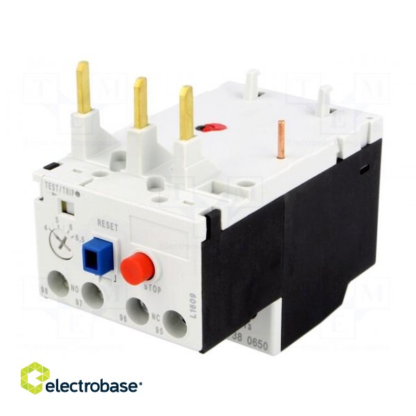 Thermal relay | Series: RF38 | Leads: screw terminals | 4÷6.5A фото 1