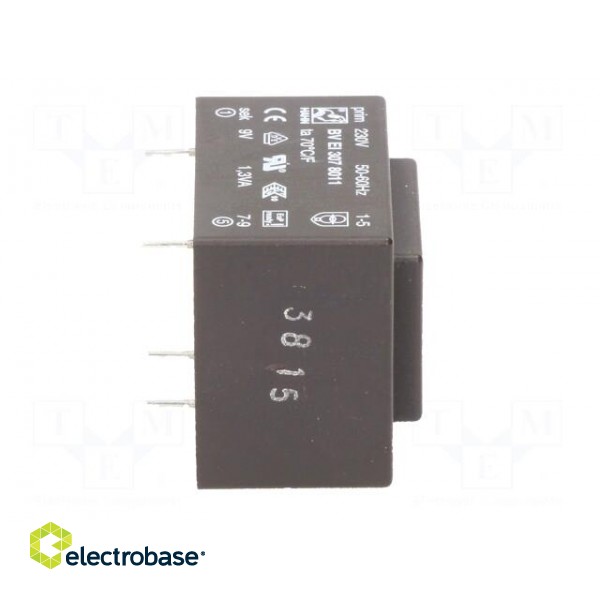 Transformer: encapsulated | 1.3VA | 230VAC | 9V | 144mA | PCB | BVEI image 9