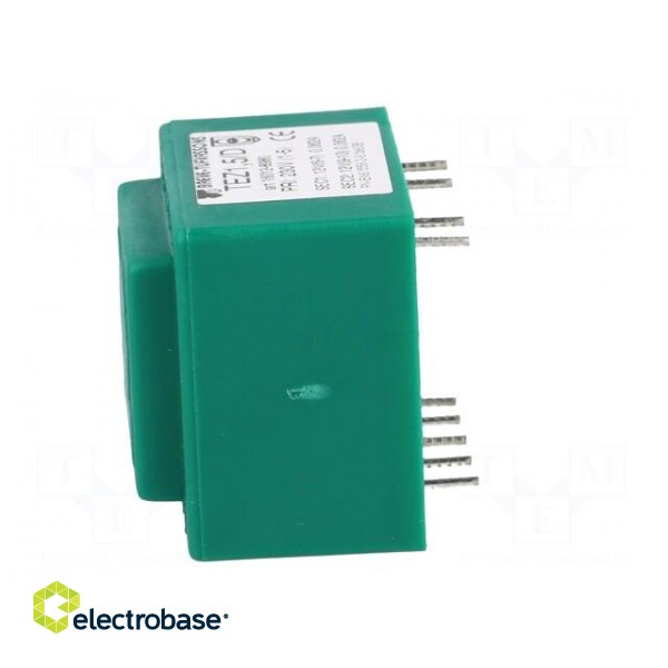 Transformer: encapsulated | 1.5VA | 230VAC | 12V | 12V | 62.5mA | 62.5mA paveikslėlis 5