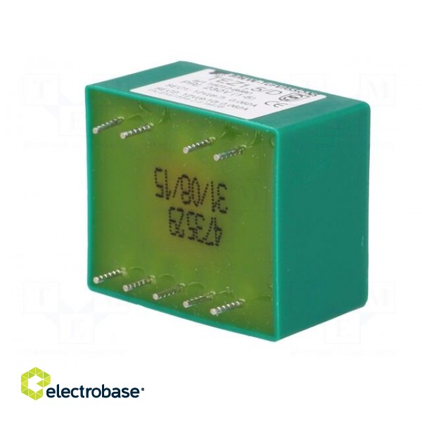 Transformer: encapsulated | 1.5VA | 230VAC | 12V | 12V | 62.5mA | 62.5mA paveikslėlis 8