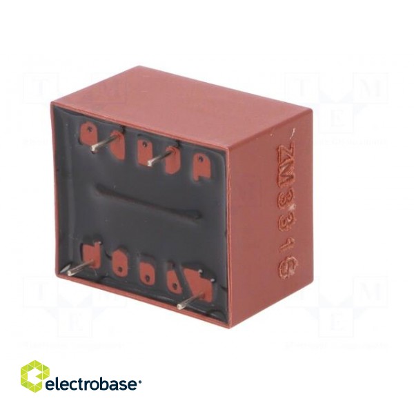 Transformer: encapsulated | 1.5VA | 230VAC | 15V | 100mA | Mounting: PCB image 8