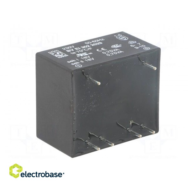 Transformer: encapsulated | 1.5VA | 230VAC | 18V | 18V | 41mA | 41mA | PCB image 6