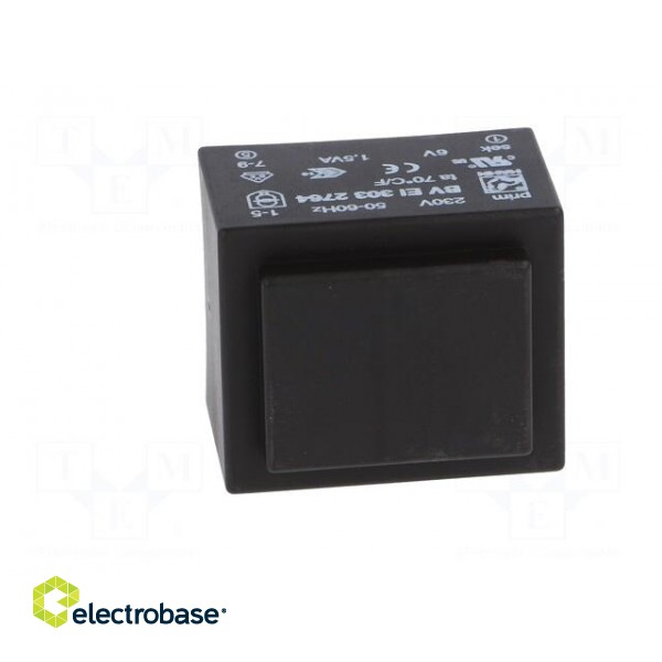 Transformer: encapsulated | 1.5VA | 230VAC | 6V | 250mA | PCB | BVEI image 3