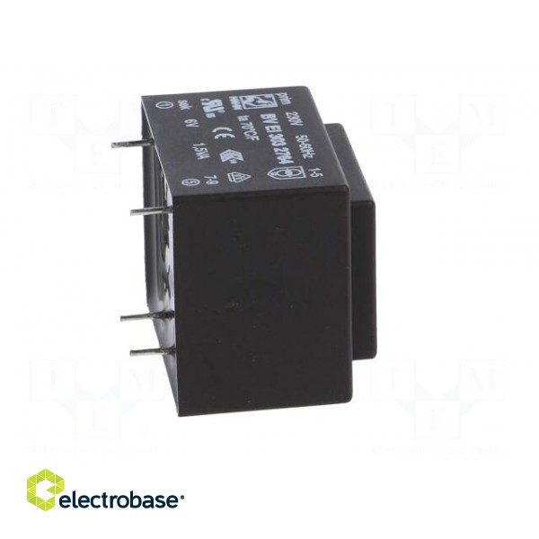 Transformer: encapsulated | 1.5VA | 230VAC | 6V | 250mA | PCB | BVEI image 9