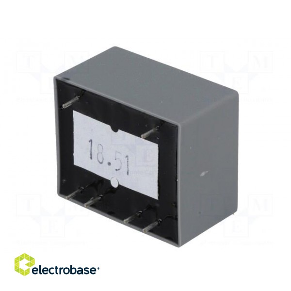 Transformer: encapsulated | 1.5VA | 230VAC | 6V | 6V | 0.1A | 0.1A | IP00 image 8