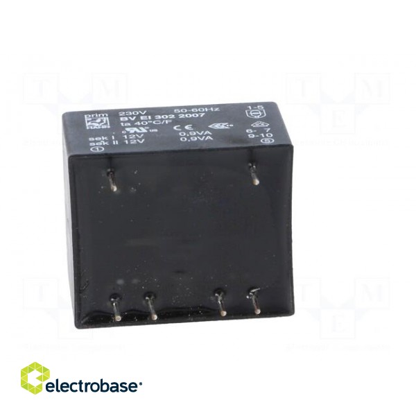 Transformer: encapsulated | 1.8VA | 230VAC | 12V | 12V | 75mA | 75mA | PCB image 7