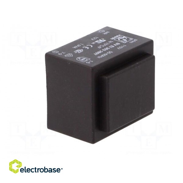 Transformer: encapsulated | 1.9VA | 115VAC | 12V | 158mA | PCB | BVEI image 2