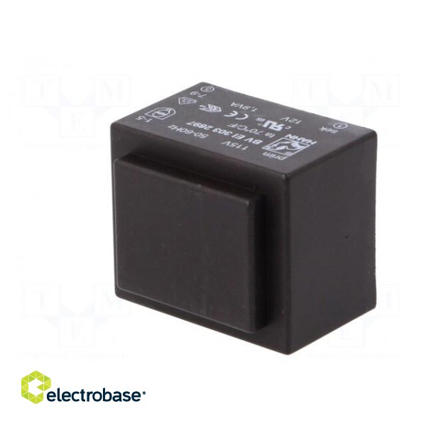 Transformer: encapsulated | 1.9VA | 115VAC | 12V | 158mA | PCB | BVEI image 4