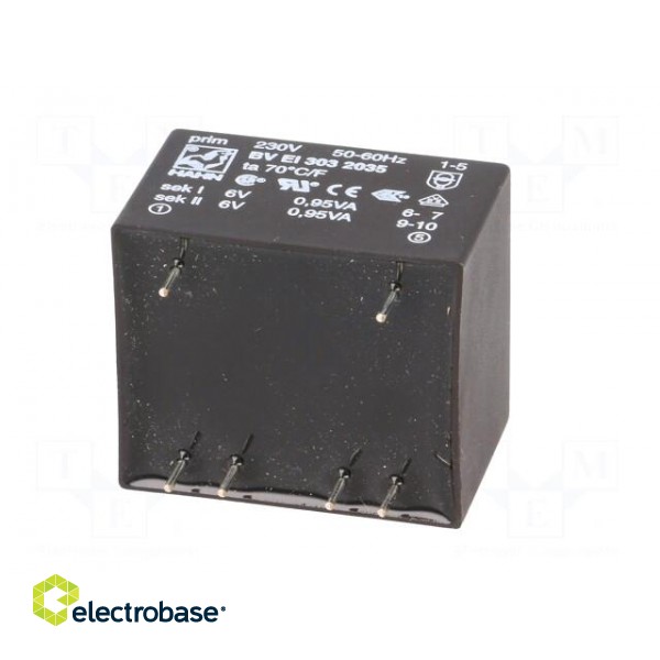 Transformer: encapsulated | 1.9VA | 230VAC | 6V | 6V | 158mA | 158mA | PCB image 7