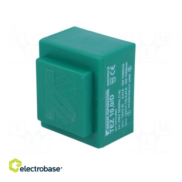 Transformer: encapsulated | 10VA | 230VAC | 12V | 12V | 416.6mA | 416.6mA image 8