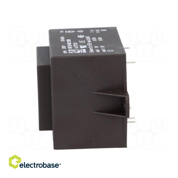 Transformer: encapsulated | 12VA | 230VAC | 9V | 9V | 667mA | 667mA | PCB image 5