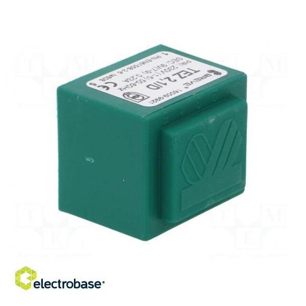 Transformer: encapsulated | 2.1VA | 230VAC | 9V | 233mA | PCB | IP00 | TEZ paveikslėlis 2