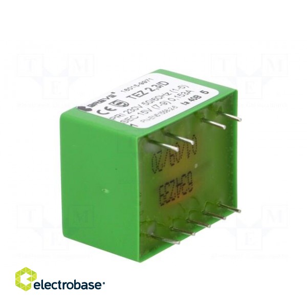 Transformer: encapsulated | 2.3VA | 230VAC | 15V | 153mA | PCB | IP00 image 6