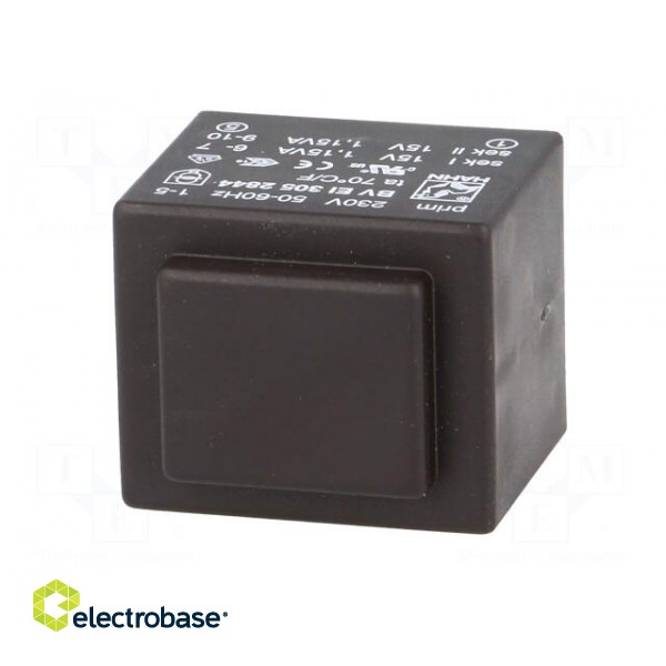 Transformer: encapsulated | 2.3VA | 230VAC | 15V | 15V | 76mA | 76mA | PCB image 3