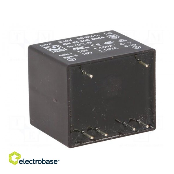 Transformer: encapsulated | 2.3VA | 230VAC | 15V | 15V | 76mA | 76mA | PCB image 6