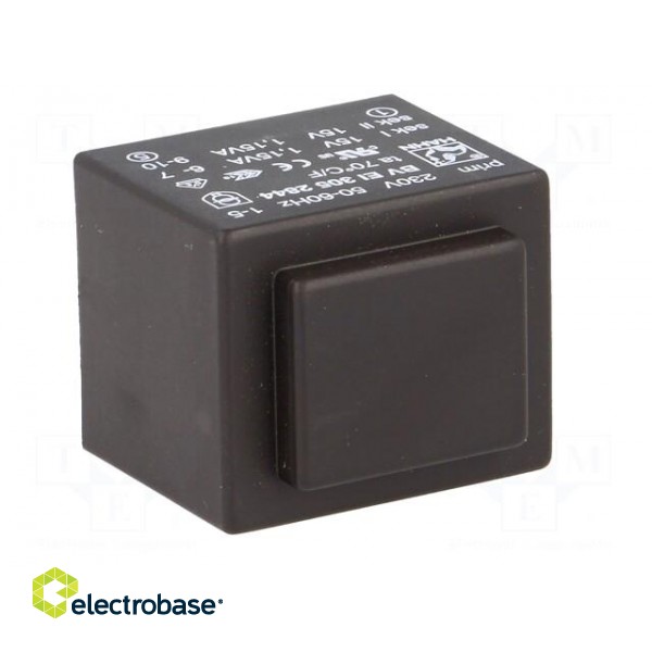 Transformer: encapsulated | 2.3VA | 230VAC | 15V | 15V | 76mA | 76mA | PCB image 2