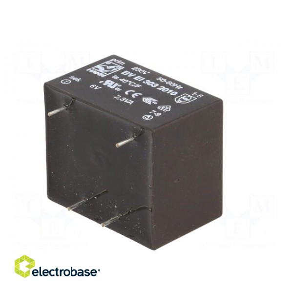 Transformer: encapsulated | 2.3VA | 230VAC | 6V | 383mA | PCB | BVEI image 8