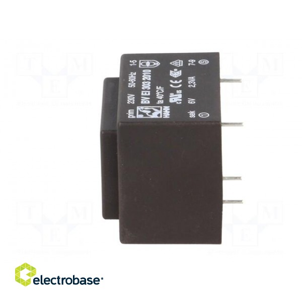 Transformer: encapsulated | 2.3VA | 230VAC | 6V | 383mA | PCB | BVEI image 5