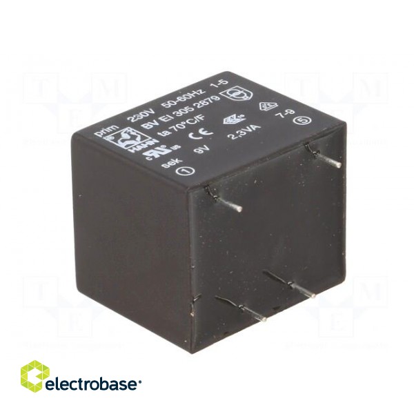 Transformer: encapsulated | 2.3VA | 230VAC | 9V | 255mA | PCB | BVEI image 6