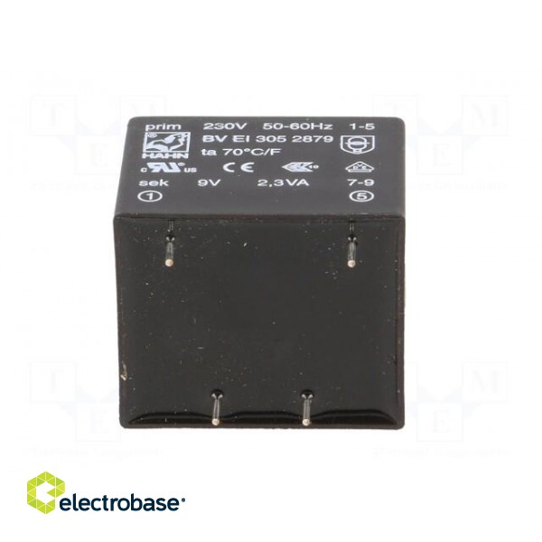 Transformer: encapsulated | 2.3VA | 230VAC | 9V | 255mA | PCB | BVEI image 7