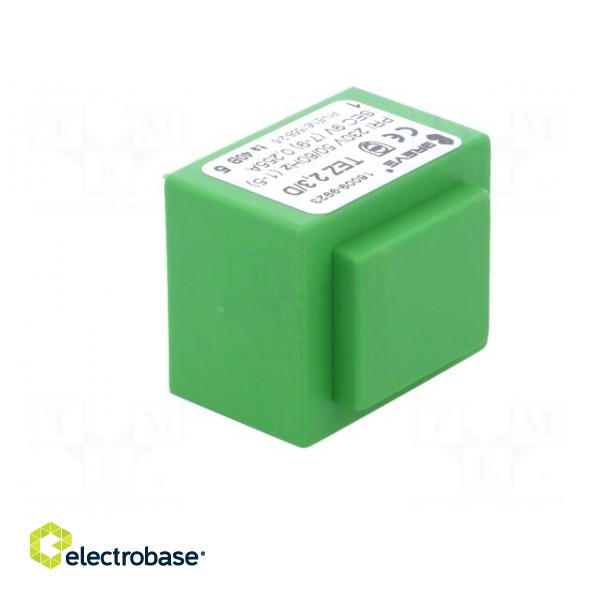 Transformer: encapsulated | 2.3VA | 230VAC | 9V | 256mA | PCB | IP00 | TEZ image 2