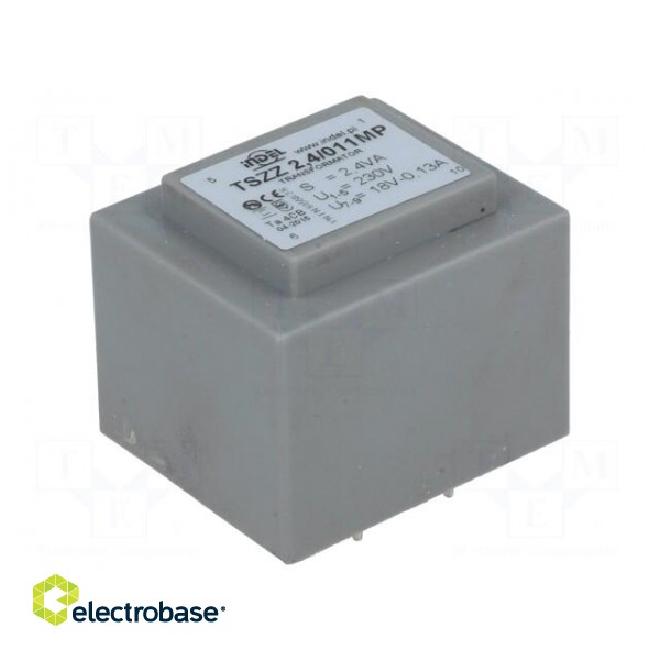 Transformer: encapsulated | 2.4VA | 230VAC | 18V | 0.133A | IP00 | 120g paveikslėlis 1