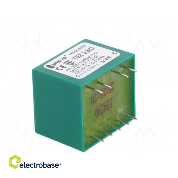 Transformer: encapsulated | 2.6VA | 230VAC | 6V | 6V | 217mA | 217mA | PCB фото 6