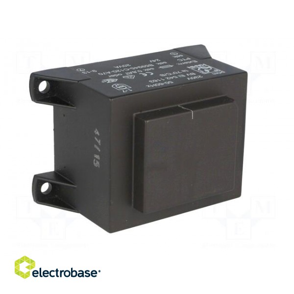 Transformer: encapsulated | 20VA | 230VAC | 24V | 834mA | Mounting: PCB image 2