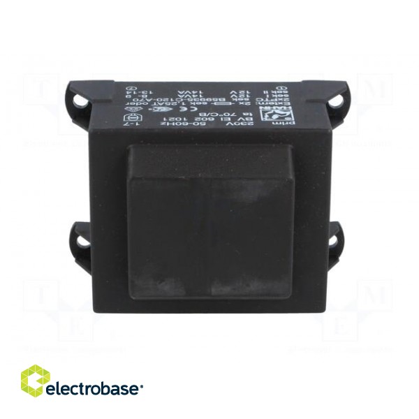 Transformer: encapsulated | 28VA | 230VAC | 12V | 12V | 1167mA | 1167mA image 3